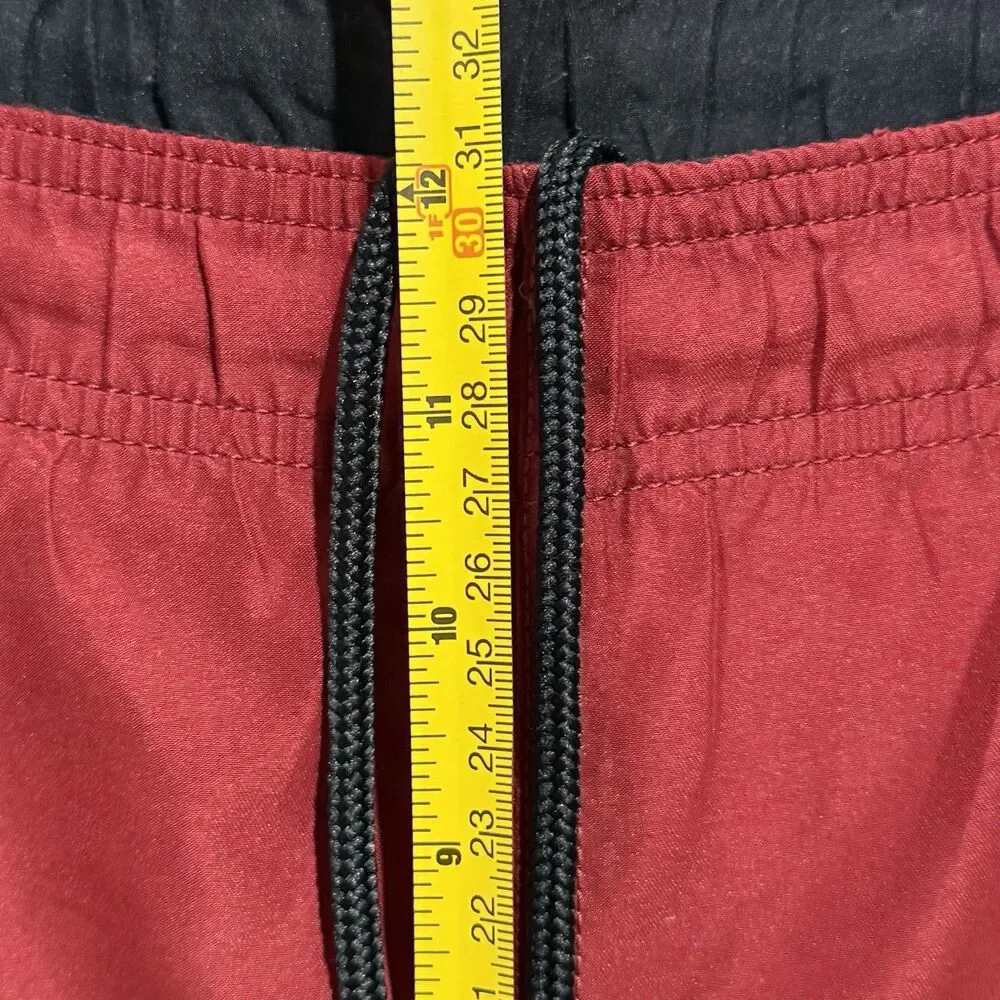 Croft & Barrow Swim Trunks Men's Size Medium Red Shorts Mesh Lined Drawstring